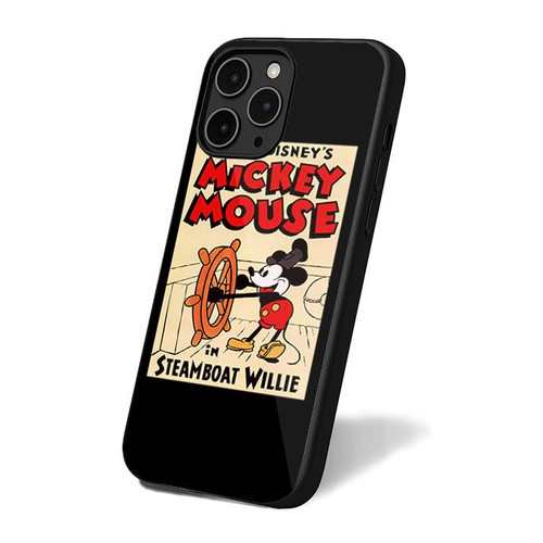 Mickey Mouse In Steamboat Willie Vintage iPhone 16 Case Cover