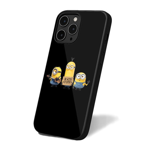 Minions Despicable Me Im With Stupid iPhone 16 Case Cover