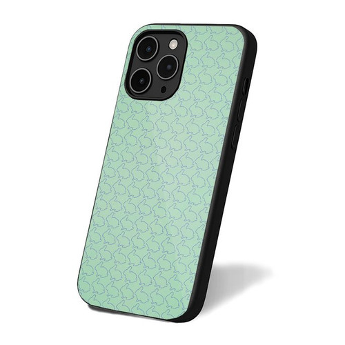 Mint Rabbit Pattern 2 iPhone 16 Case Cover