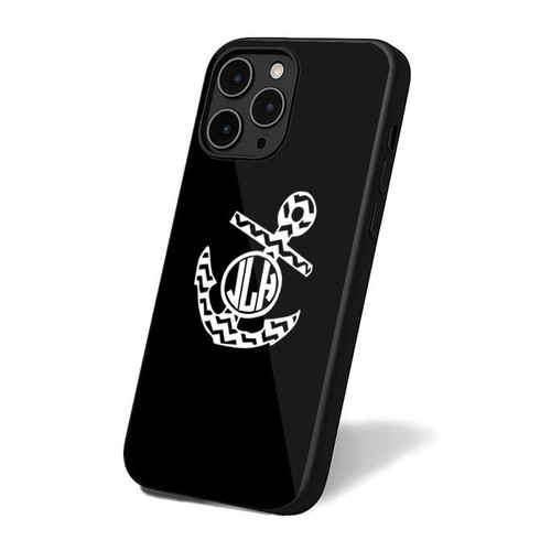 Monogrammed Chevron Anchor iPhone 16 Case Cover