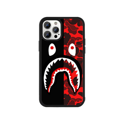 Bape Camo Black Red iPhone 13 / 13 Mini / 13 Pro / 13 Pro Max Case Cover