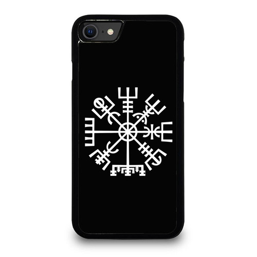 Vegvisir Viking Compass White Black Symbol iPhone SE 2020 Case Cover