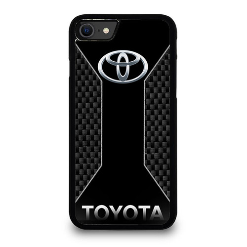 Toyota Black Carbon Luxury iPhone SE 2020 Case Cover