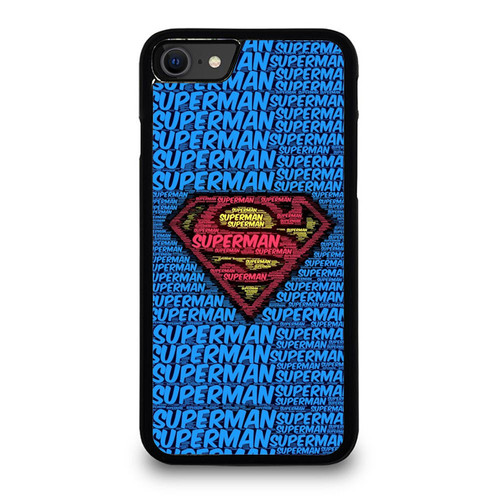 Superman Logo Typografi iPhone SE 2020 Case Cover