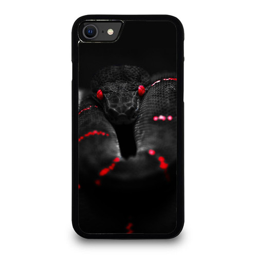 Snake Red Black iPhone SE 2020 Case Cover