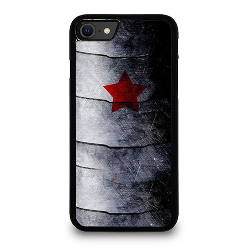 Red Star On Steel iPhone SE 2020 Case Cover