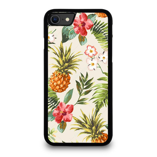 Pineapple Hawaiian Print Pattern iPhone SE 2020 Case Cover