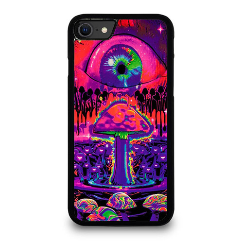 Mushroom Ripple Blacklight iPhone SE 2020 Case Cover