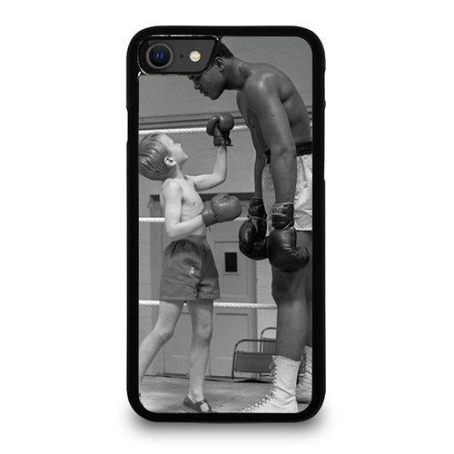 Muhammad Ali With Kid 6 Years Old Patrick Power During Training iPhone SE 2020 Case Cover