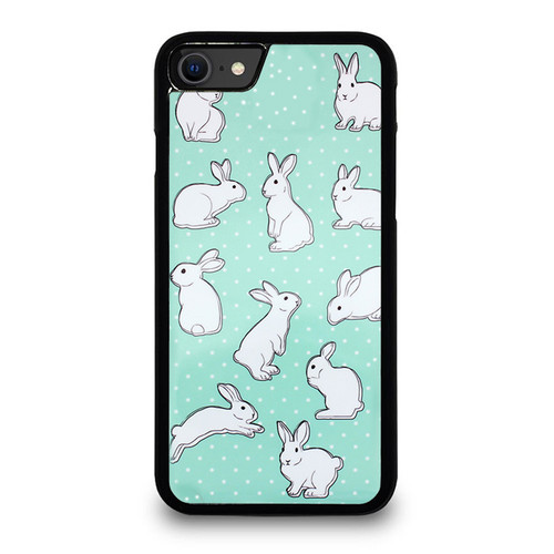 Mint Rabbit Pattern 1 iPhone SE 2020 Case Cover