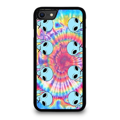 Middle Finger Alien Tie Dye Bleach Cute Girly Girls iPhone SE 2020 Case Cover