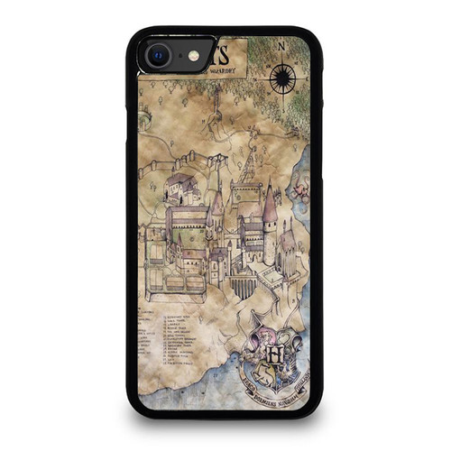 Hogwarts Map Book Harry Potter iPhone SE 2020 Case Cover