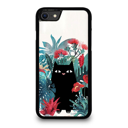 Hidden Cat In Flower iPhone SE 2020 Case Cover