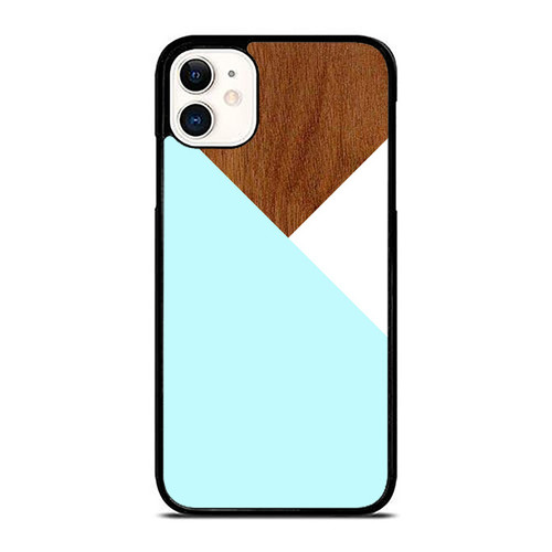Pastel Blue Layered Wood Pattern iPhone 11 / 11 Pro / 11 Pro Max Case Cover