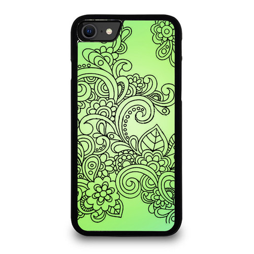 Gren White Flower Paisley iPhone SE 2020 Case Cover