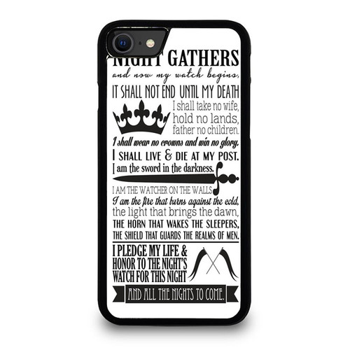 Game Of Thrones Night'S Watch Oath iPhone SE 2020 Case Cover