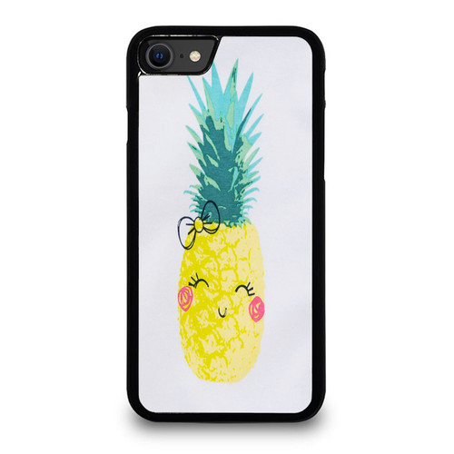 Drawn Pineapple Face iPhone SE 2020 Case Cover
