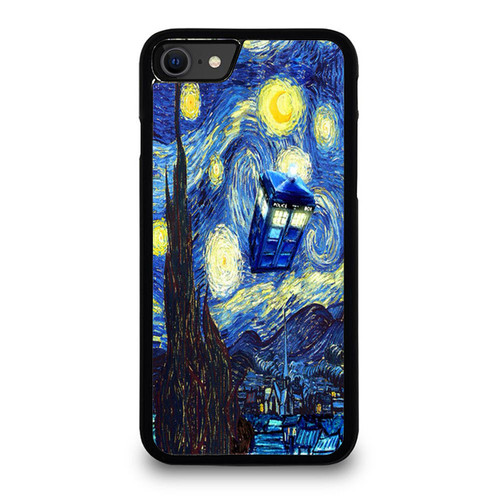 Dr Who Meets Starry Night iPhone SE 2020 Case Cover