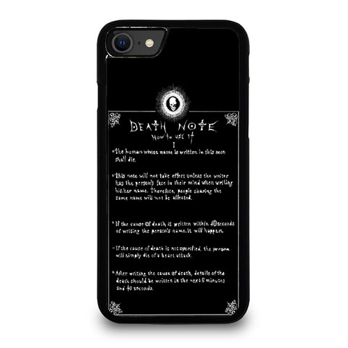 Death Note Rules Quote iPhone SE 2020 Case Cover