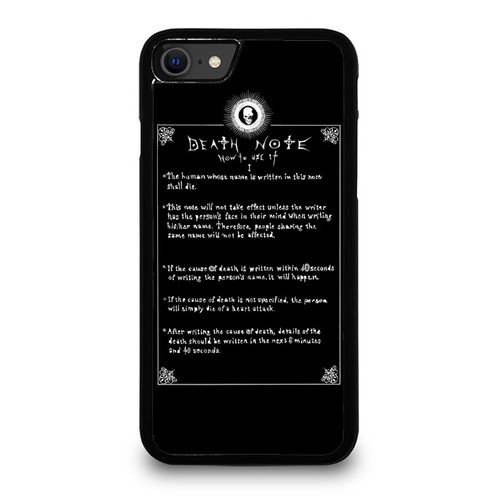Death Note Rules iPhone SE 2020 Case Cover