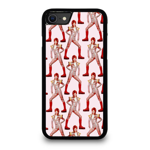 David Bowie Ziggy Stardust Pattern iPhone SE 2020 Case Cover