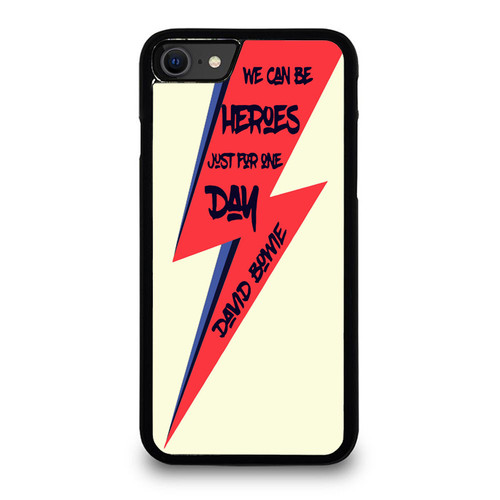 David Bowie We Could Be Heroes Ziggy Stardust Lightning Strike iPhone SE 2020 Case Cover
