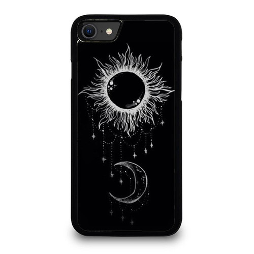 Cute Sun Moon Black White Jewelery iPhone SE 2020 Case Cover