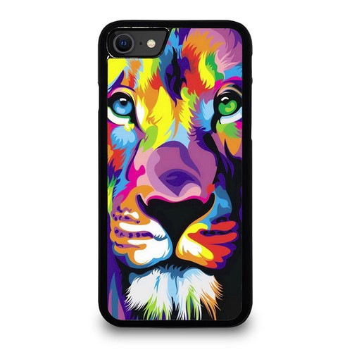 Colorful Cartoon Lion iPhone SE 2020 Case Cover