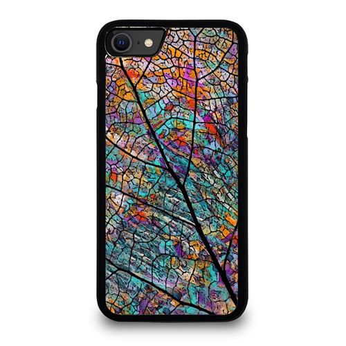 Colorful Aspen Leaf Art iPhone SE 2020 Case Cover