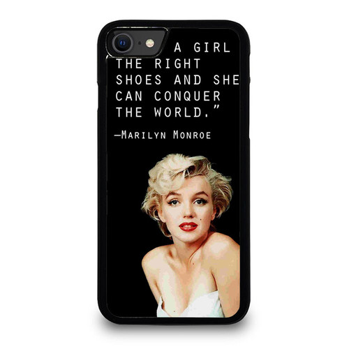 Celebrity Marilyn Monroe Quotes Give A Girls The Right Shoes iPhone SE 2020 Case Cover
