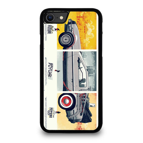 Back To The Future Delorean Retro Quirky Art iPhone SE 2020 Case Cover