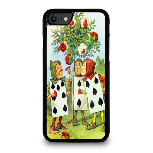 Alice In Wonderland Painting The Roses iPhone SE 2020 Case Cover