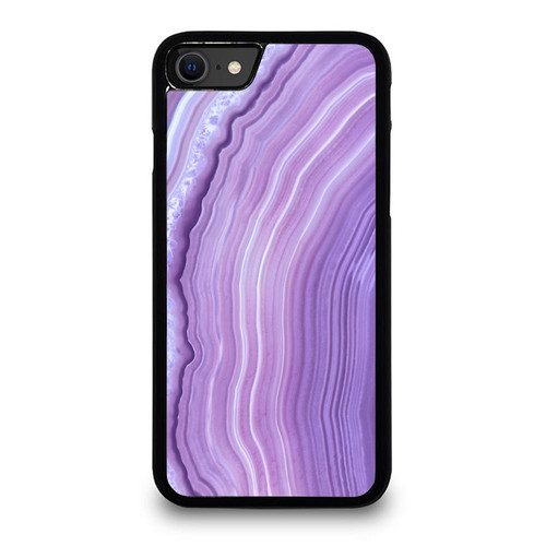 Agate Inspired Abstract Purple iPhone SE 2020 Case Cover