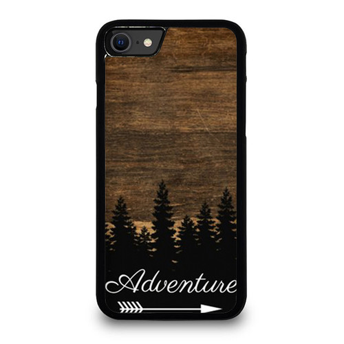 Adventure Wood Hiking Camping Travel Arrow Quote Nature Outdoors iPhone SE 2020 Case Cover