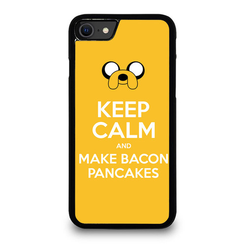 Adventure Time Jake Dog Keep Calm And Make Bacon Pancakes Funny iPhone SE 2020 Case Cover