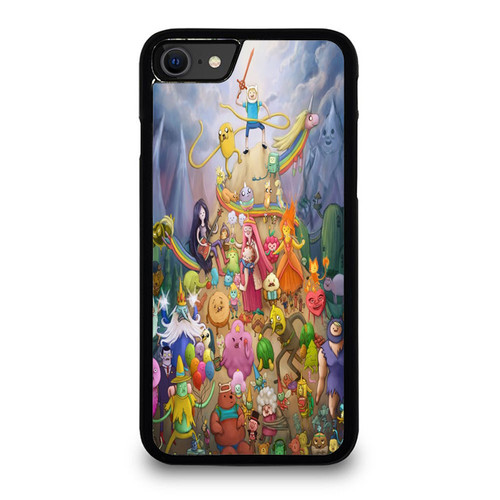 Adventure Time Cartoon Paint Art iPhone SE 2020 Case Cover