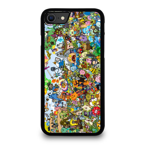 Adventure Time Cartoon All Character iPhone SE 2020 Case Cover