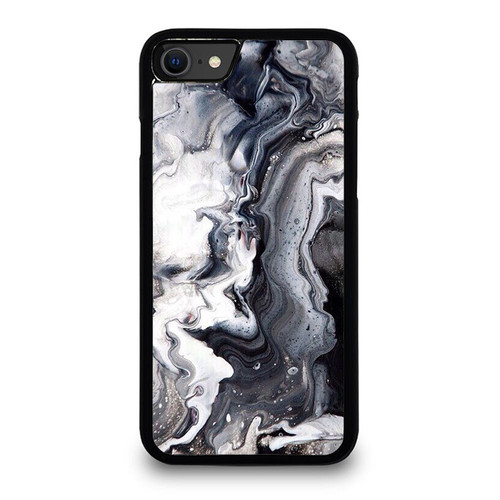 Abstract Water Paint Grey iPhone SE 2020 Case Cover