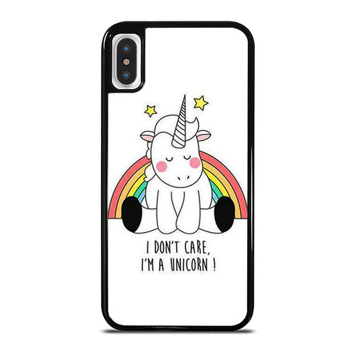 Unicorn Funny Cute I Don'T Care I'M A Unicorn Quote iPhone XR / X / XS / XS Max Case Cover