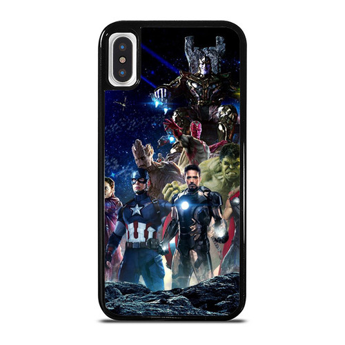 The Avengers All Character Infinity War Versus Thanos In Galaxy iPhone XR / X / XS / XS Max Case Cover