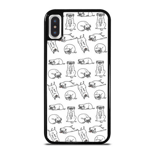 Sleeping Pug Pattern iPhone XR / X / XS / XS Max Case Cover