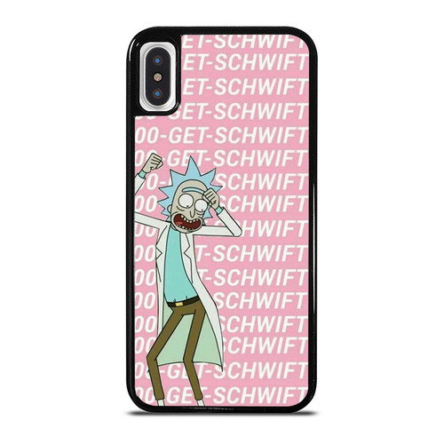 Rick And Morty Adventure Mr Rick Get Schwifty Pink Funny Parody iPhone XR / X / XS / XS Max Case Cover