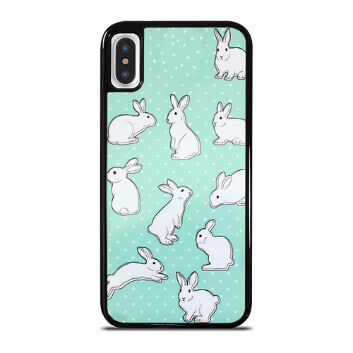Mint Rabbit Pattern 1 iPhone XR / X / XS / XS Max Case Cover