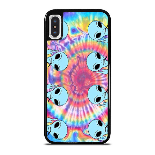 Middle Finger Alien Tie Dye Bleach Cute Girly Girls iPhone XR / X / XS / XS Max Case Cover