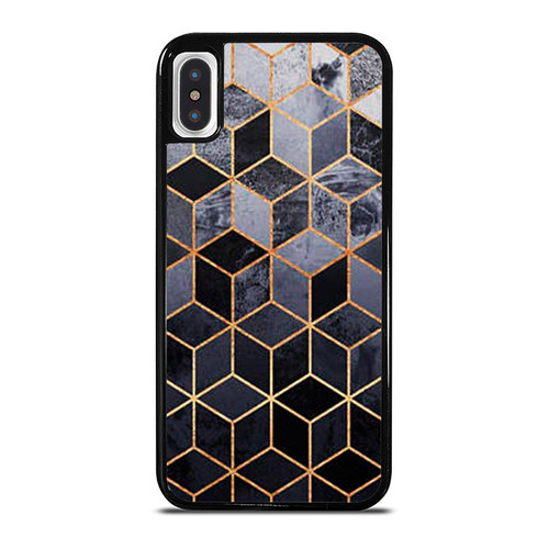 Marble Cubis Black Gold Grey Wallpaper iPhone XR / X / XS / XS Max Case Cover