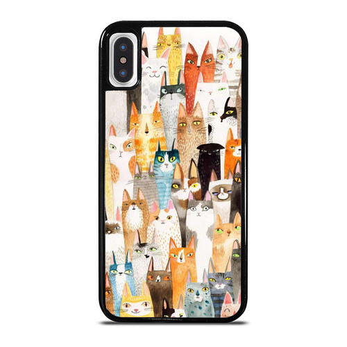 Lots Of Colorful Cats iPhone XR / X / XS / XS Max Case Cover