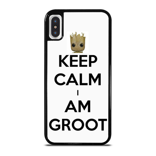Keep Calm Baby Groot Guardians Of The Galaxy Funny iPhone XR / X / XS / XS Max Case Cover