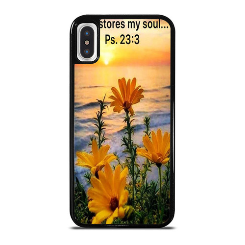 He Restores My Soul Psalm 23 3 Jesus Christian iPhone XR / X / XS / XS Max Case Cover
