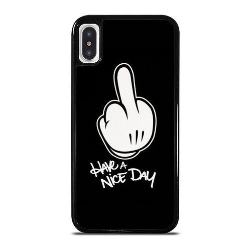 Have A Nice Day Mickey Mouse Hand iPhone XR / X / XS / XS Max Case Cover
