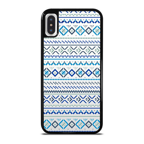 Fairisle Squares And Crosses Patterned iPhone XR / X / XS / XS Max Case Cover